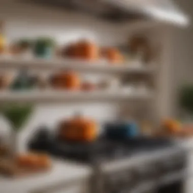 Maximizing Kitchen Efficiency Organized Le Creuset shelf demonstrating effective space utilization