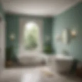 Elegant color palette for a master bathroom featuring calming shades