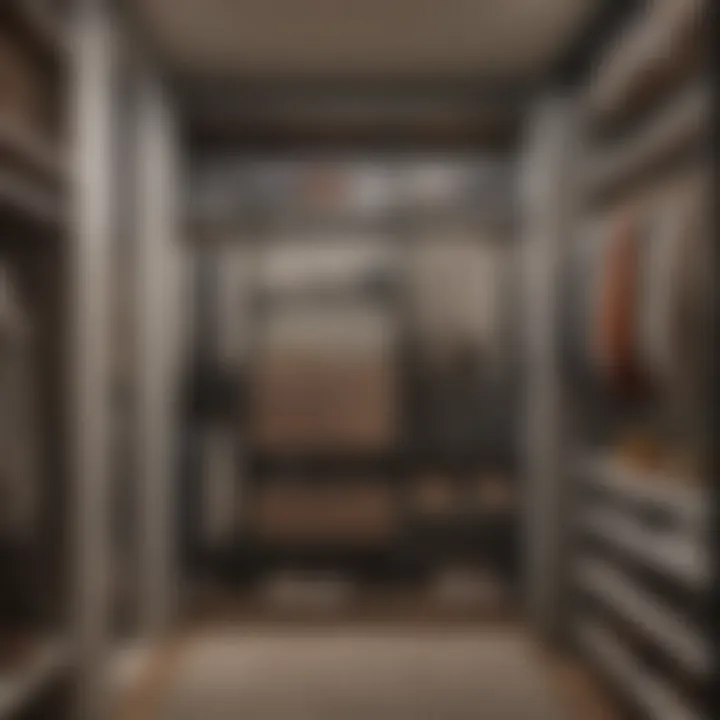 Modern design principles applied in a compact closet organizer for a chic look.