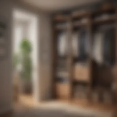 A well-organized closet space demonstrating optimal use of vertical storage.