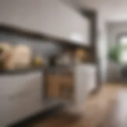 Sleek hidden kitchen cabinet system