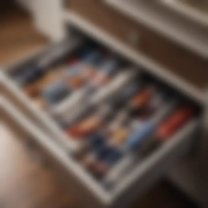 Categorized sock drawer