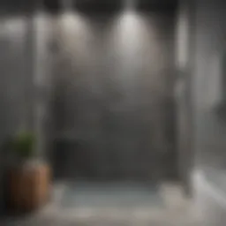 A pristine shower liner showcasing a modern bathroom design