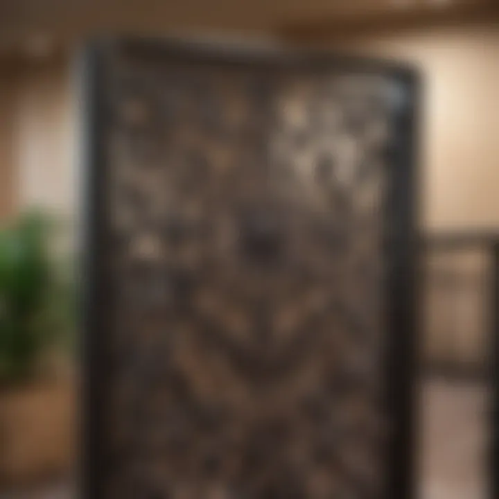 Artistic metal railing showcasing intricate patterns