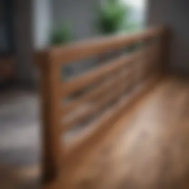 Wooden railing with modern finish in a cozy setting