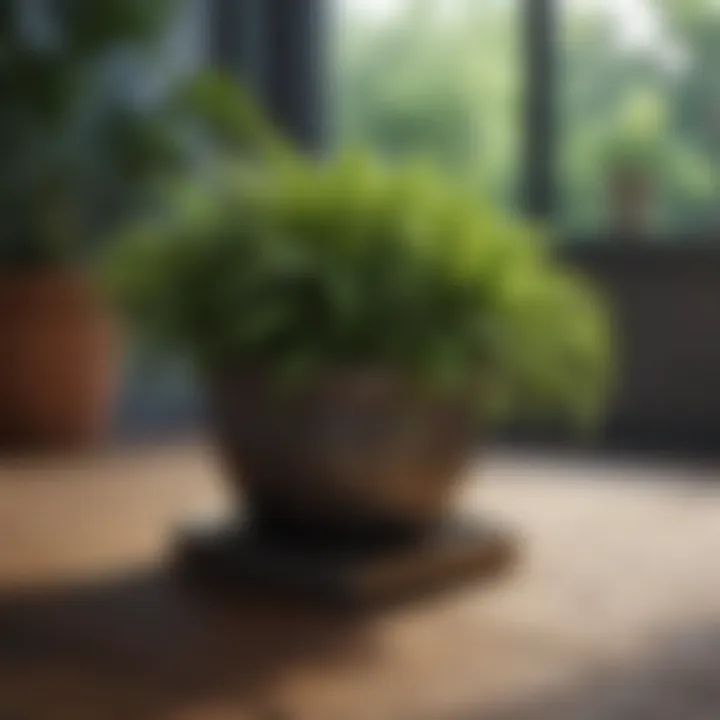 Shade-tolerant plants displayed in a shaded area