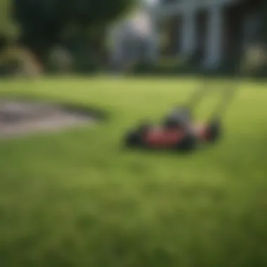 Before and After Lawn Care A before and after comparison of lawn mowing results