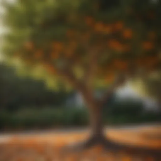 Healthy orange tree showcasing vibrant foliage and ripe fruit