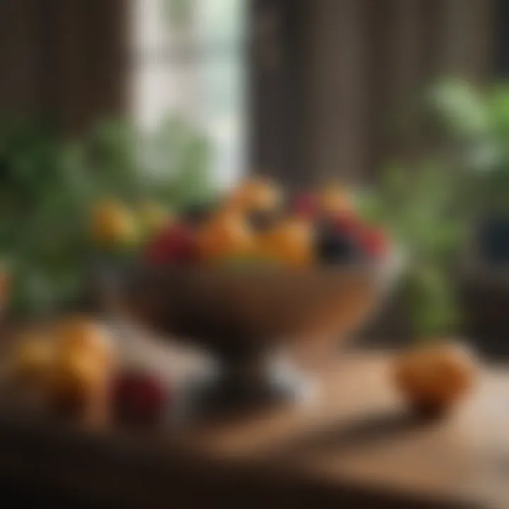 A beautifully arranged bowl of fresh fruits and herbs