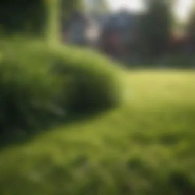 Thriving Lawn After Proper Grass Seeding Healthy lawn thriving after proper seeding