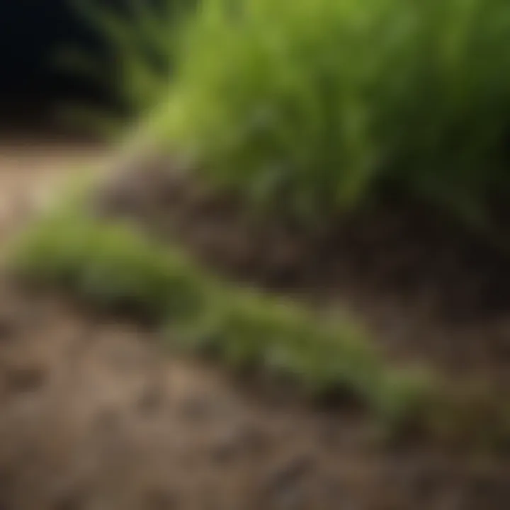 Close-up of different types of grass seed varieties