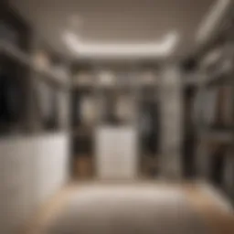 Stylish closet organization with modern design elements