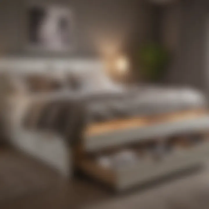Multi-functional bed with integrated storage drawers