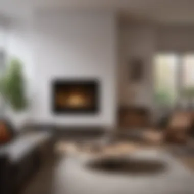 Stylish Small Living Room with Modern Fireplace Cozy small living room with a modern fireplace and stylish furniture