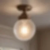 Elegant over the sink ceiling light design