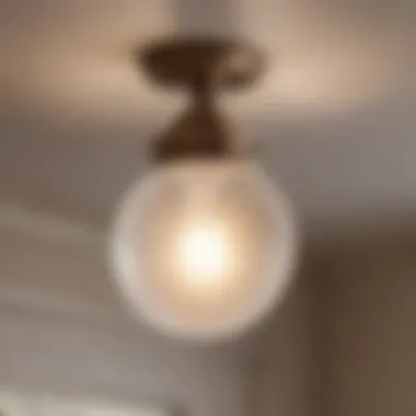 Elegant over the sink ceiling light design