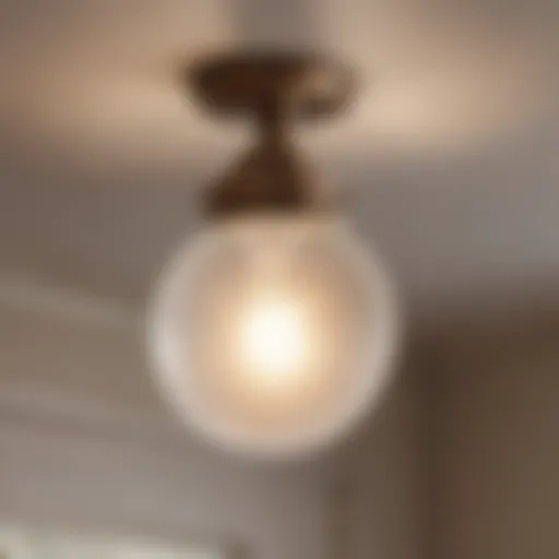 Elegant over the sink ceiling light design