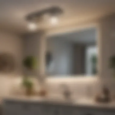 Installation guide for ceiling lights above the sink
