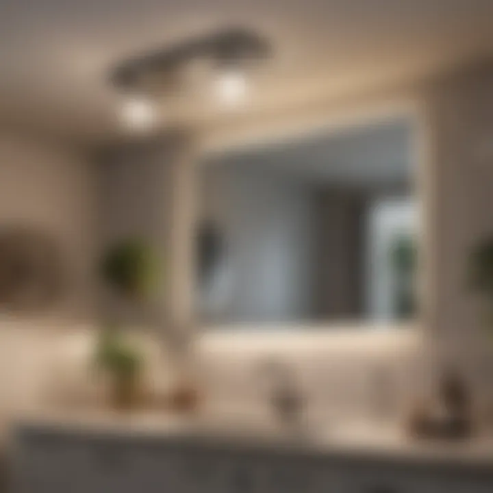 Installation guide for ceiling lights above the sink