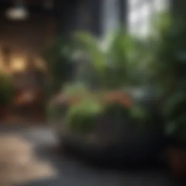 Stylish Container Garden Design Container garden design with stylish arrangement.