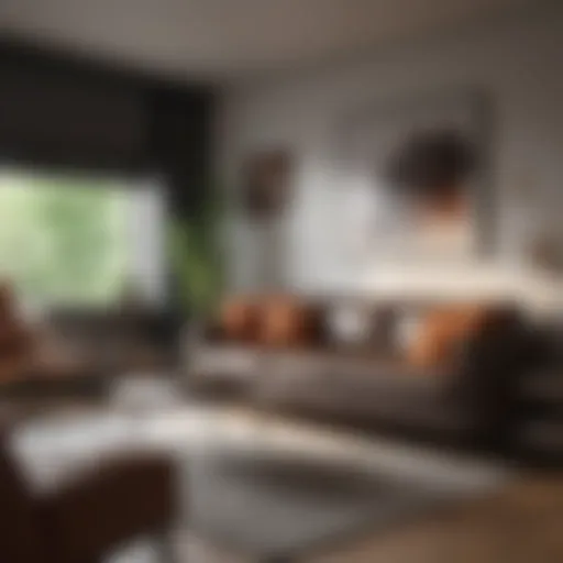 Cozy living room with modern furniture