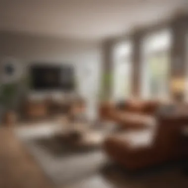 Functional living room layout with optimal space use
