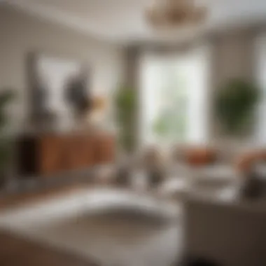 Stylish accessories and decor in a remodeled living room
