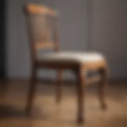 Refinished wooden chair showcasing natural grain