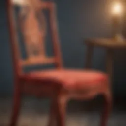 A beautifully painted wooden chair in vibrant colors