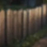 A detailed view of a leaning fence leaning against a post