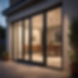 A beautifully designed patio door frame showcasing modern aesthetics