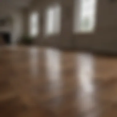 Before and after comparison of wood floors highlighting revitalization techniques.