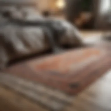 Layering Rugs for Depth and Texture Elegant layered rugs in a modern bedroom