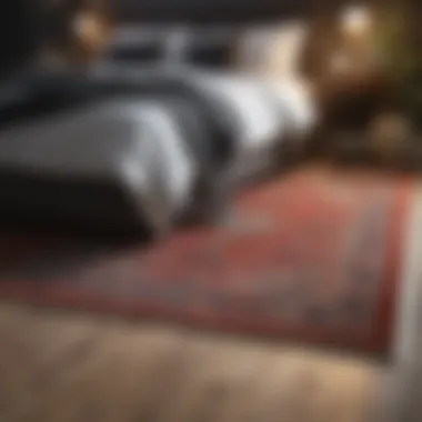 Strategic Rug Positioning for Style Stylish rug placement beside a bed