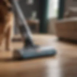 Cordless vacuum showcasing pet hair removal capabilities
