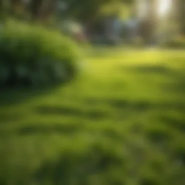 Vibrant Green Lawn in Spring Vibrant green lawn in spring