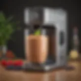 Elegant design of a smoothie mixer cup showcasing a sleek aesthetic.