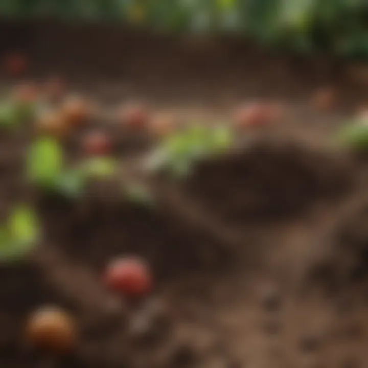 Close-up of soil types suitable for fruit cultivation