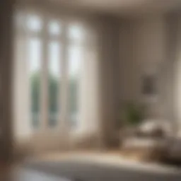 Elegant sheer curtains enhancing a high window