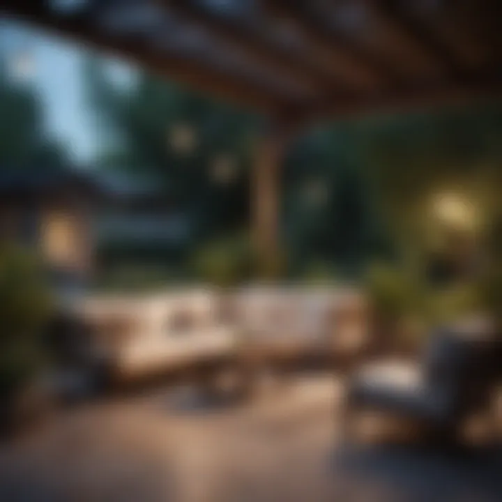 Outdoor patio setup with inviting furniture