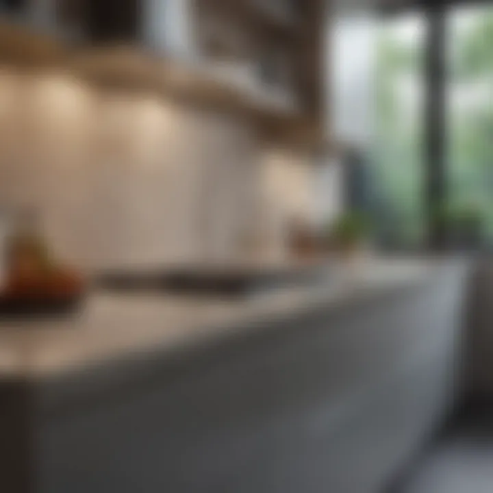 Minimalist kitchen counter showcasing functional design