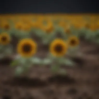 Nutrient-Dense Soil for Sunflowers Rich, nutrient-dense soil ideal for sunflowers