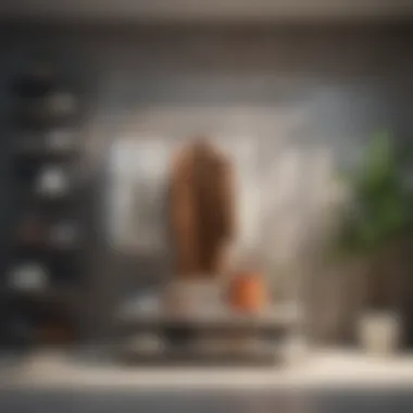 Minimalist wardrobe arrangement with clear visibility