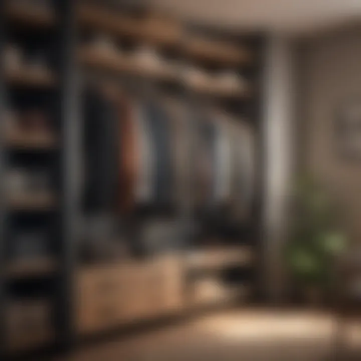 Vertical clothing storage solutions in small space