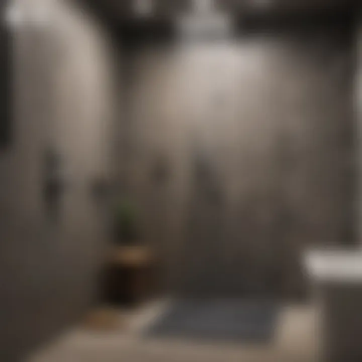 Before and after comparison of a cleaned shower