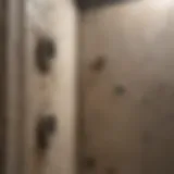 Close-up of mold in a shower corner
