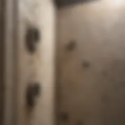 Close-up of mold in a shower corner