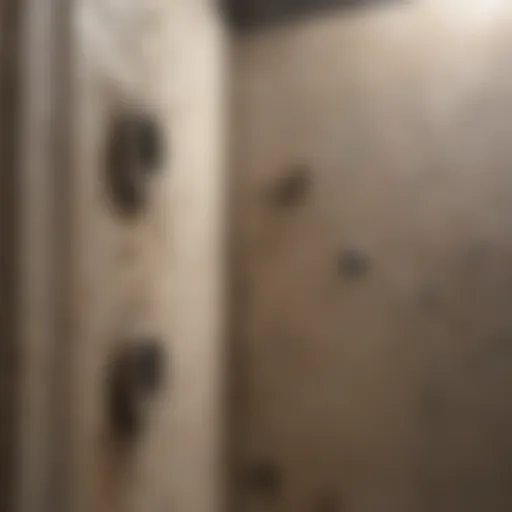 Close-up of mold in a shower corner