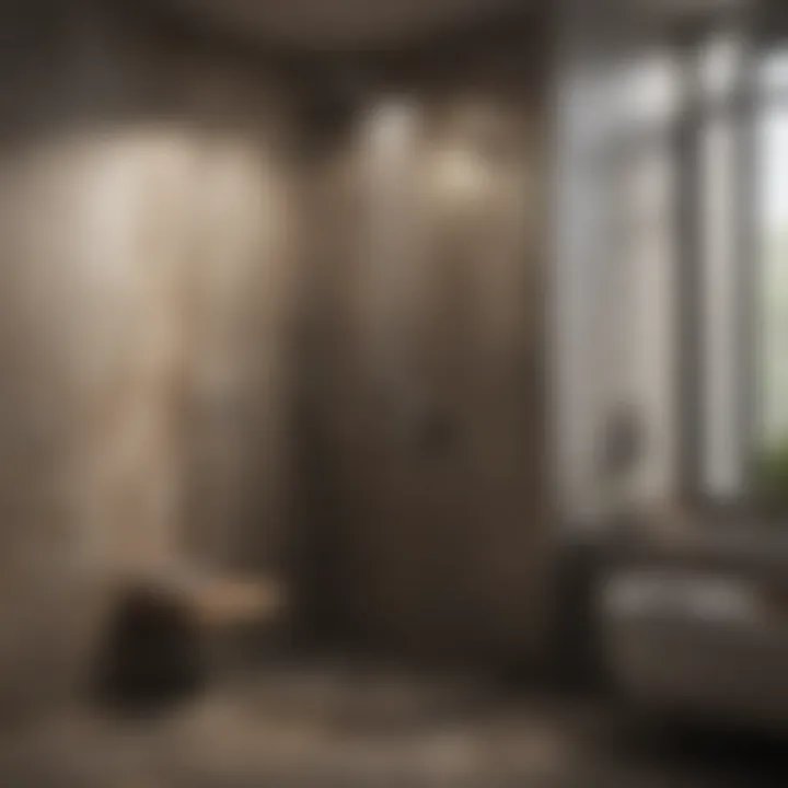 A well-maintained shower with no visible mold