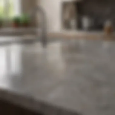 Natural ingredients used for cleaning hard water stains on a countertop